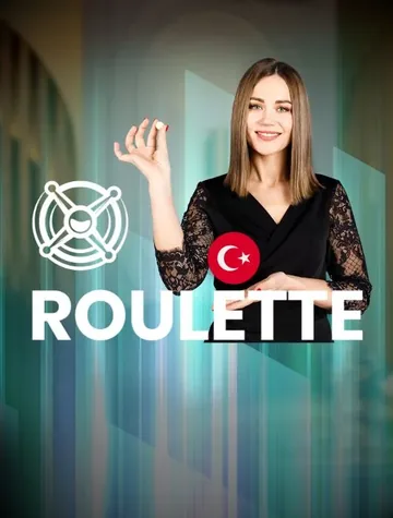 Une croupière salue à côté d'un drapeau turc dans la Turkish Roulette d'OnAir Entertainment